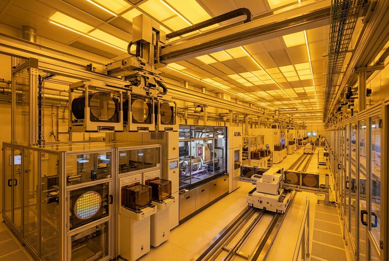 Visualisation of the Tata and PSMC semiconductor fabrication plant at Dholera